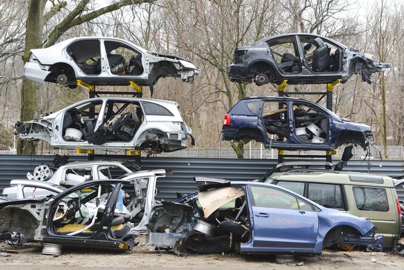 Ross Technology Dexco Heavy Duty Structural I-Beam Salvage Yard Rack Systems Glen Cove NY