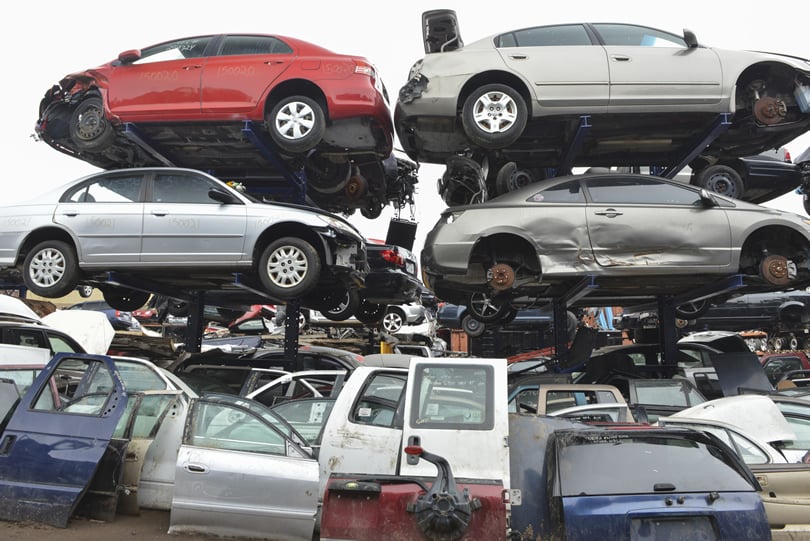 Ross Technology Dexco Heavy Duty Structural I-Beam Salvage Yard Rack Systems AAA NJ