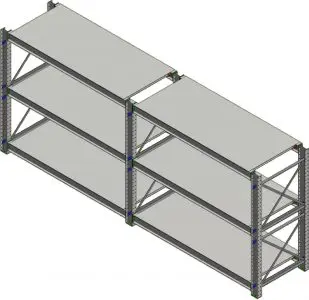 Dexco Racks Heavy Duty Structural I-Beam Solid Shelf Tool and Die Rack