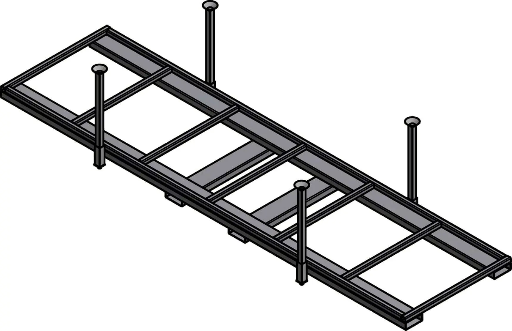 Dexco Racks Heavy Duty Structural I-Beam Stack Rack