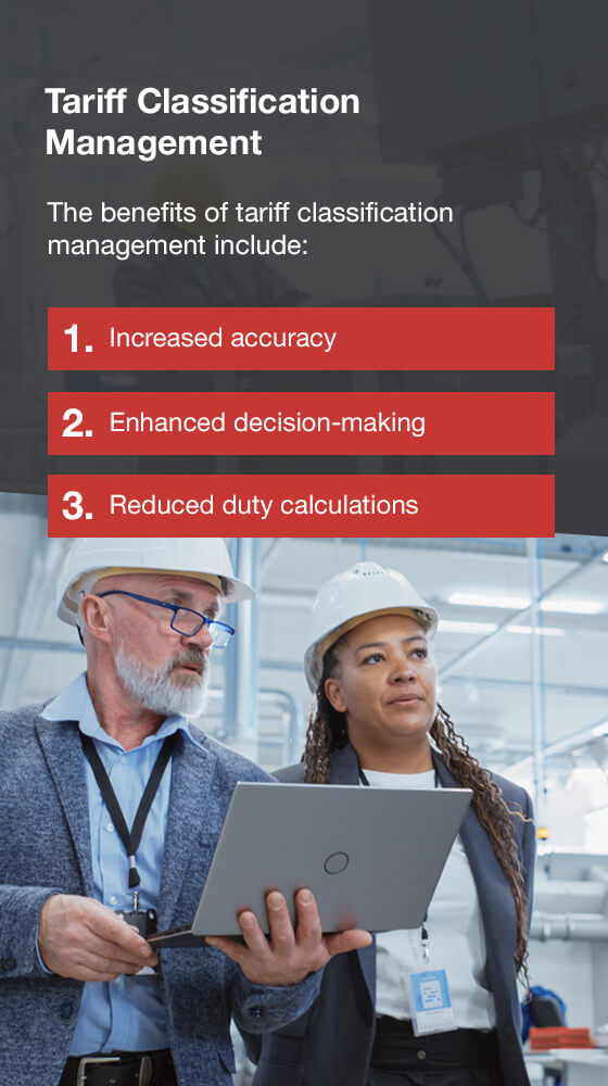 benefits of tariff classification management