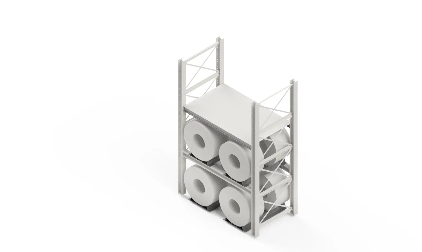 Dual Entry Coil Rack with Deck